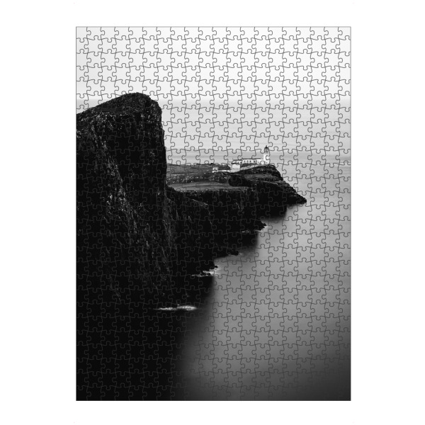 artboxONE Puzzle "Mono lighthouse" artboxONE - Natur,Reise,Schwarzweiß,Reise / Strand und Meer,Reise / Länder