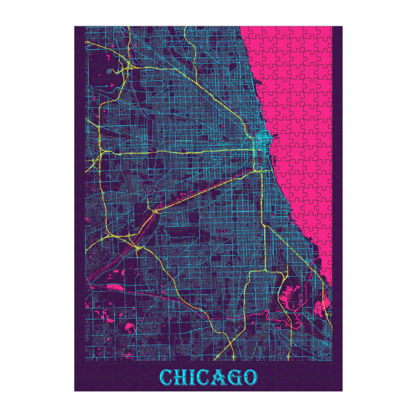 artboxONE Puzzle "City Chicago" artboxONE - Städte / Chicago,Kartografie