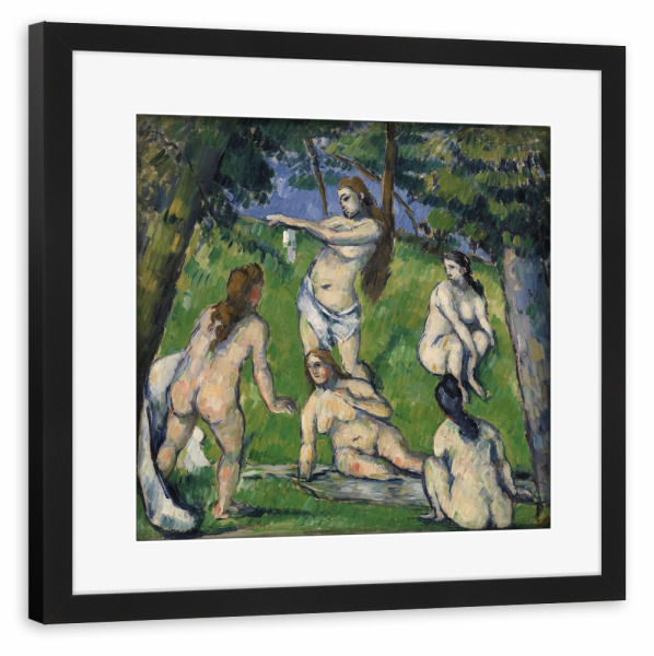 Poster mit Rahmen schwarz "Fünf Badegäste" artboxONE - Menschen,Für Mama,Für Papa