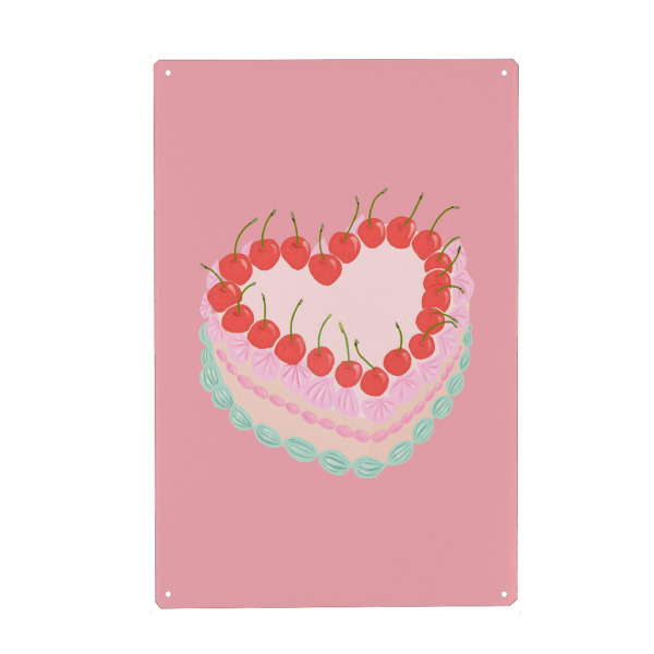 Metall Poster "Preppy-Kuchen" artboxONE - Essen & Trinken