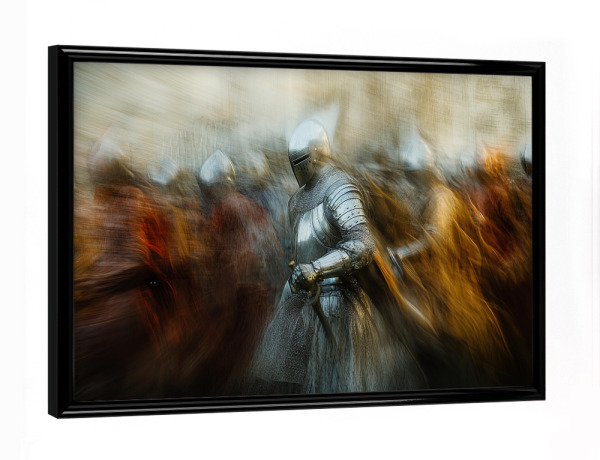 Poster mit schwarzem Rahmen "Die Silberne Rüstung" artboxONE - Abstrakt,Menschen,Männer
