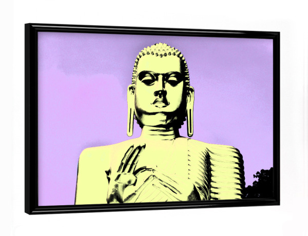 Poster mit schwarzem Rahmen "Pop Art Buddha" artboxONE - Reise,Reise / Asien,Reise / Länder