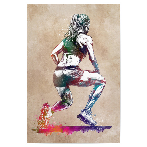 Poster "Fitness Gymnastik Sport Kunst D" artboxONE - Sport,Sport / Motivation - Fitness,Bewegung,Fitnessstudio,Gymnastik,Sport
