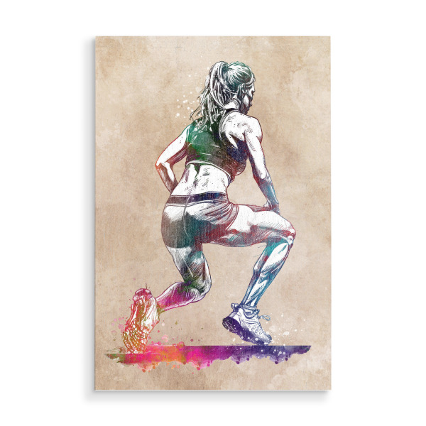 Holzbild "Fitness Gymnastik Sport Kunst D" artboxONE - Sport,Sport / Motivation - Fitness,Bewegung,Fitnessstudio,Gymnastik,Sport