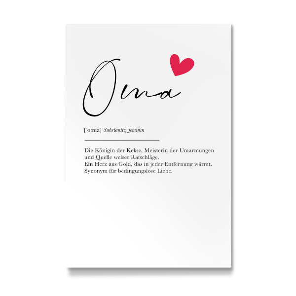 Galerie-Print "Oma Definition" 75x50 cm artboxONE