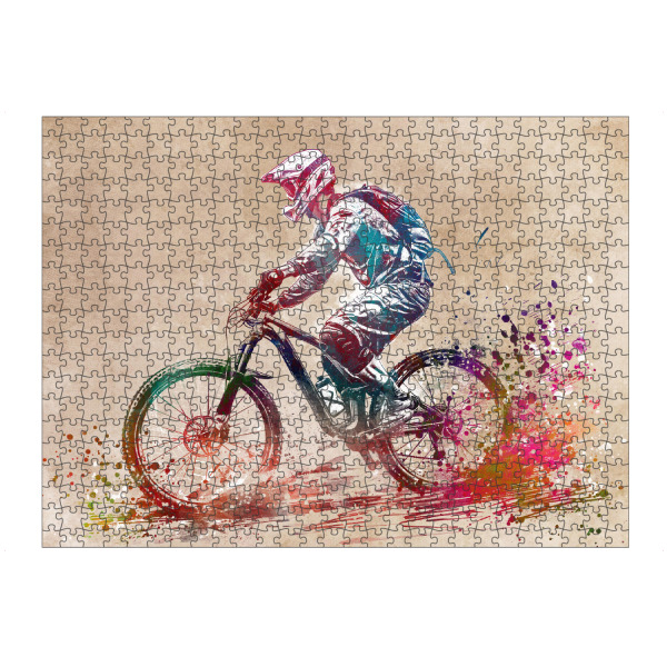 Puzzle Ravensburger "BMX Biker Sportkunst I" artboxONE - Sport,Sport / Motivation - Bmx,Bmx-rennen,Biker,Fahrrad,Sport,Rennen - Bild bmx