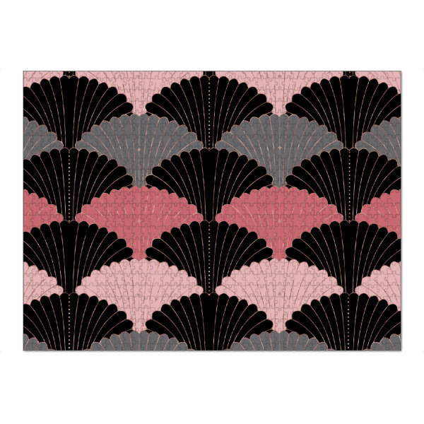 Puzzle Ravensburger "Art Deco mit Rosa, Grau, Schwarz" artboxONE - Abstrakt