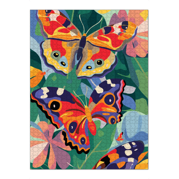 Puzzle Ravensburger "Vibrant butterflies" artboxONE - Natur,Floral