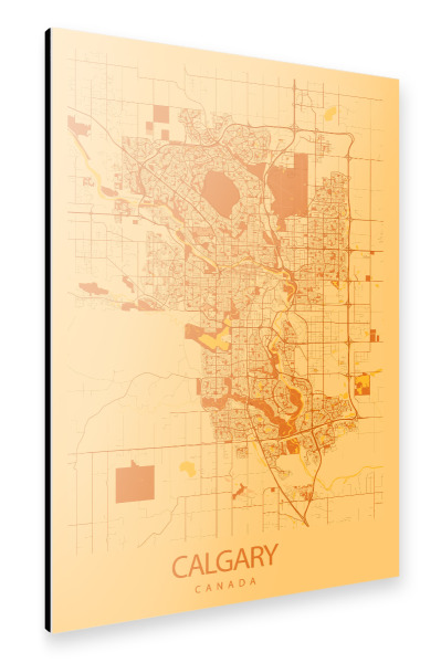 Alu-Dibond "City von Calgary" 30x20 cm artboxONE