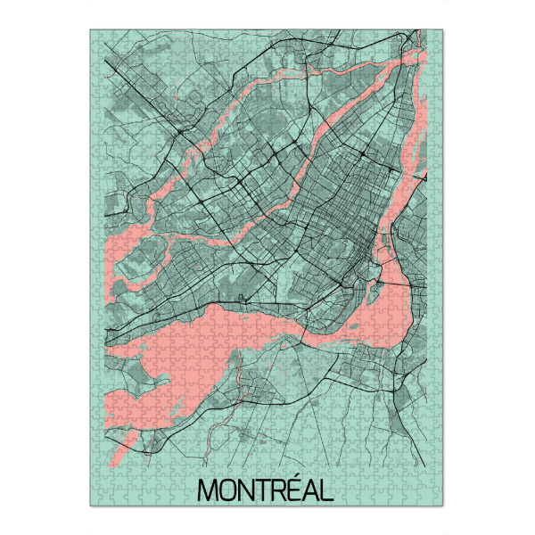 Puzzle Ravensburger "Montreal City Plan" artboxONE - Städte / Weitere,Kartografie