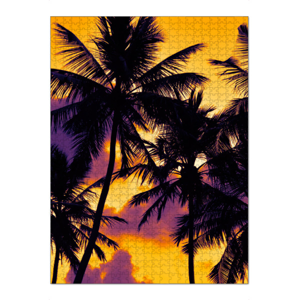 Puzzle Ravensburger "The Palm Trees Sunset" artboxONE - Reise,Floral,Reise / Afrika,Reise / Asien,Reise / Länder