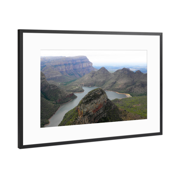 Poster mit Rahmen Schwarz (Metallic) "Der Blyde River Canyon, Mpumalanga" artboxONE - Natur,Reise,Reise / Afrika,Reise / Länder
