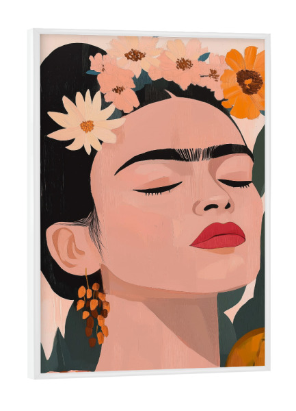 Poster mit weißem Rahmen "Fridas Wunschtraum" artboxONE - Natur,Floral,Abstrakt