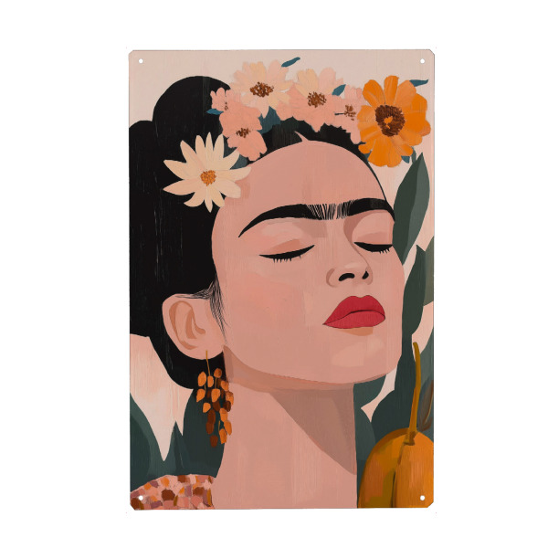 Metall Poster "Fridas Wunschtraum" artboxONE - Natur,Floral,Abstrakt