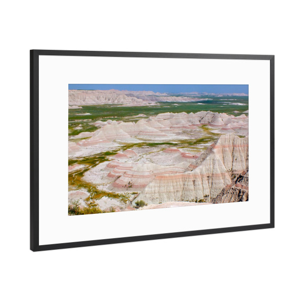 Poster mit Rahmen Schwarz (Metallic) "Süddakotas Badlands" artboxONE - Natur,Reise,Reise / Länder