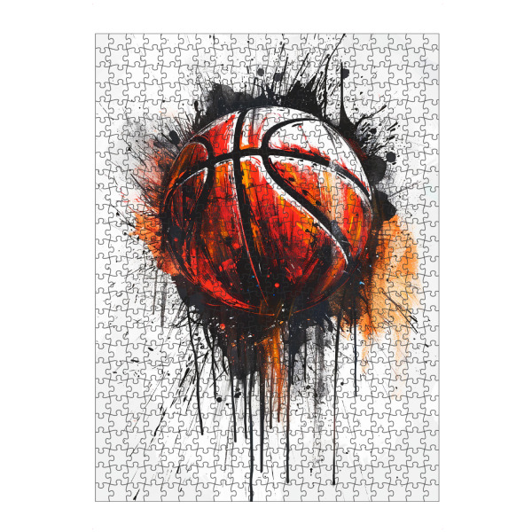 Puzzle Ravensburger "Basketball Ball Modern (matart)" artboxONE - Sport - Basketball,Korb,Ball,Basketballspieler,Nba,Spieler,Mannschaft,Sport,Modern