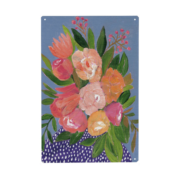 Holzbild "Still life florals" artboxONE - Floral - Flowers,Floral,Blumen,Still life,Painterly flowers,Painterly floral art