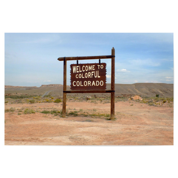 Poster 30x20 cm "Colorado State Line" artboxONE - Reise,Reise / Länder