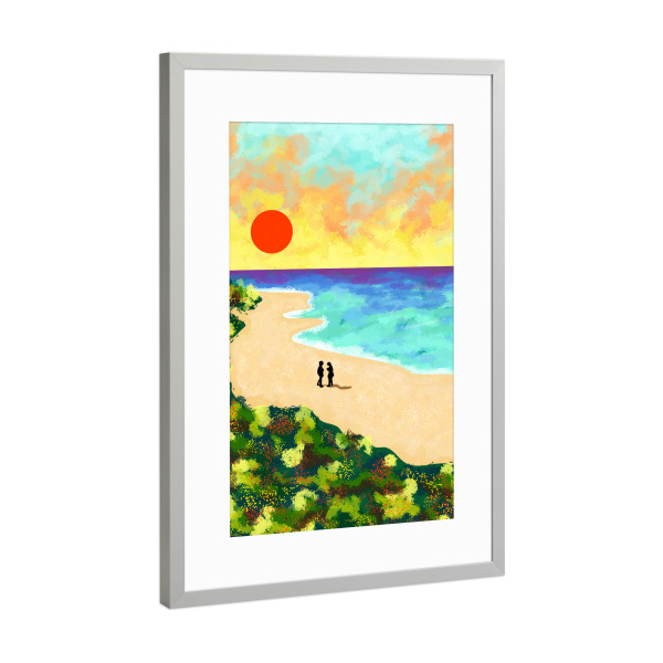 Poster mit Rahmen Silber "Goldene Glanzkunst" artboxONE - Natur,Abstrakt