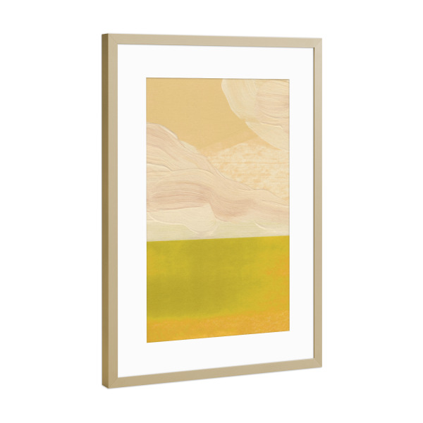 Poster mit Rahmen Gold "Galitsyna - Endless Fields" artboxONE - Abstrakt