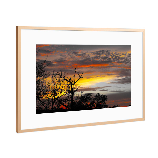 Poster mit Rahmen Kupfer "Schöner Sonnenuntergang" artboxONE - Natur,Reise,Reise / Afrika,Reise / Länder
