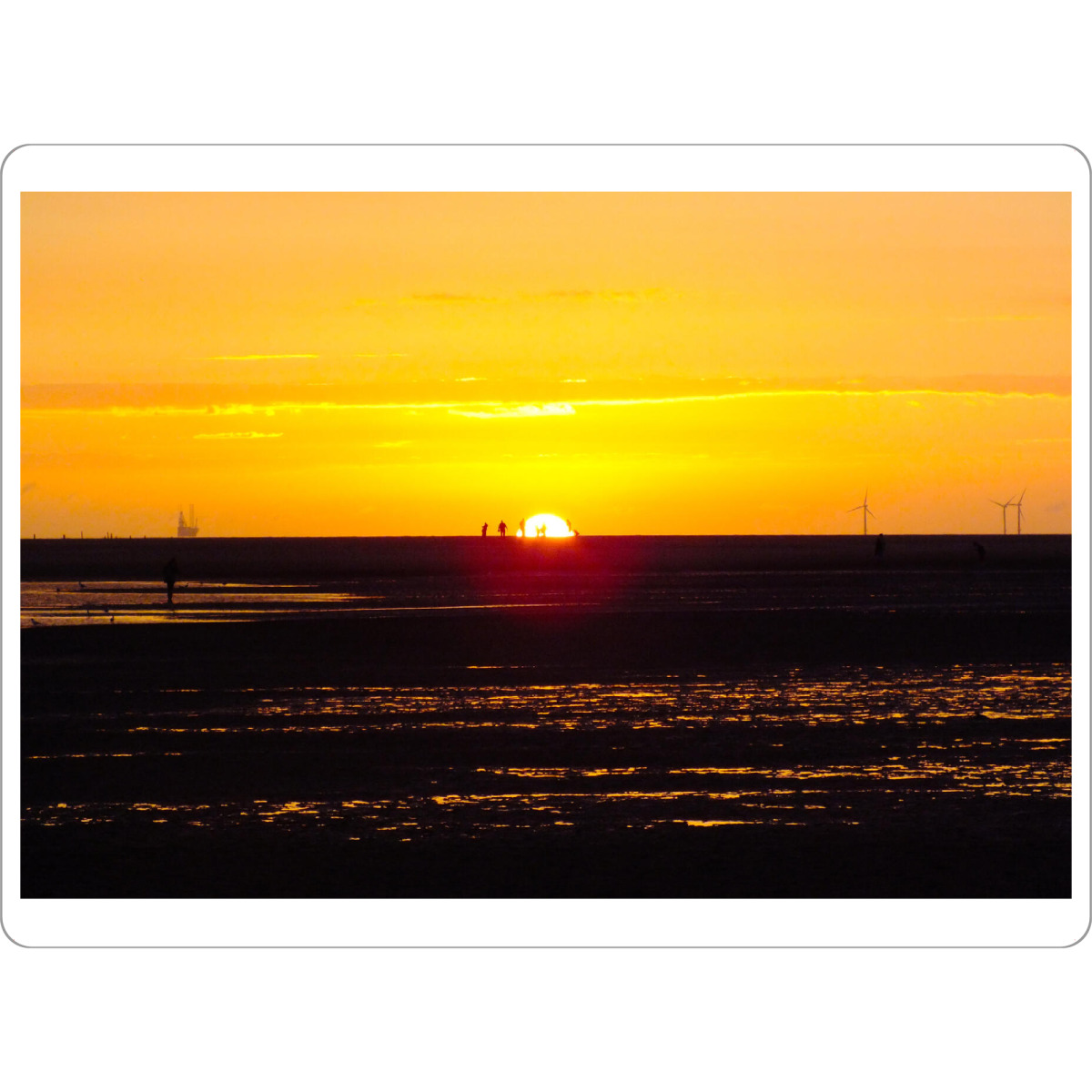 Tischset "Sonnenuntergang auf Borkum" artboxONE - Reise,Reise / Strand und Meer,Reise / Länder