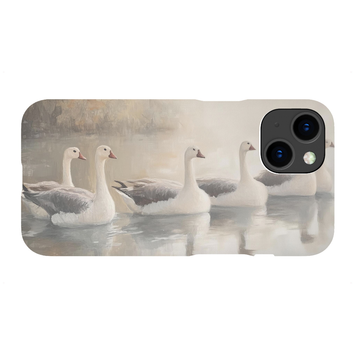 iPhone "Gänse in der Lagune" Premium-Case Handyhülle artboxONE