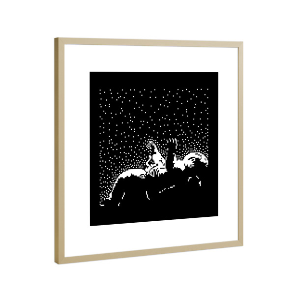 Poster mit Rahmen Gold "Weltraumträume" artboxONE - Reise,Galaxy