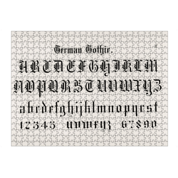 artboxONE Puzzle "Germanisches Alphabet" artboxONE - Typografie,Buchstaben