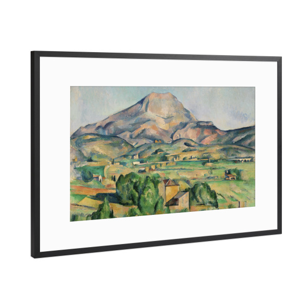 Poster mit Rahmen Schwarz (Metallic) "Berg Sainte-Victoire" artboxONE - Natur,Reise,Für Mama,Für Papa