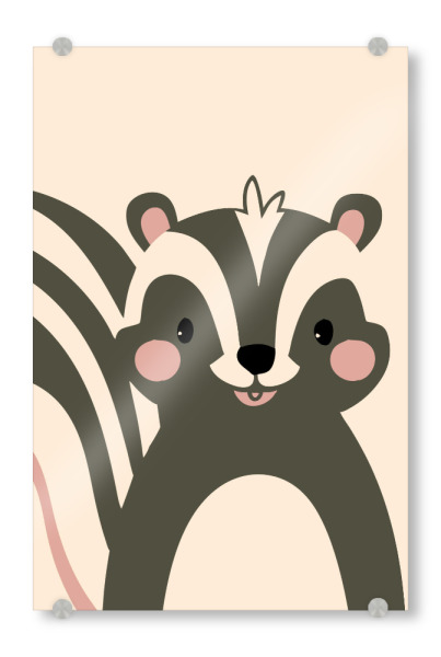 Acrylglasbild "Cute skunk" artboxONE - Für Kinder,Tiere