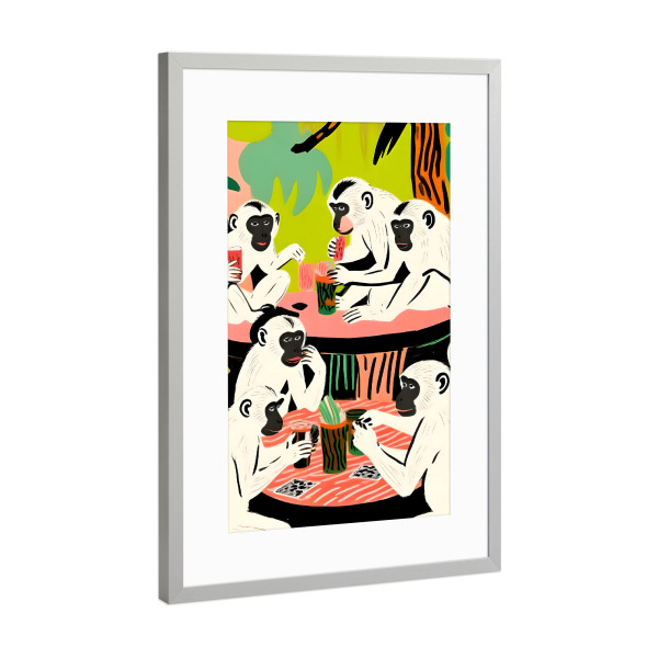 Poster mit Rahmen Silber "Spielwochenende" artboxONE - Tiere