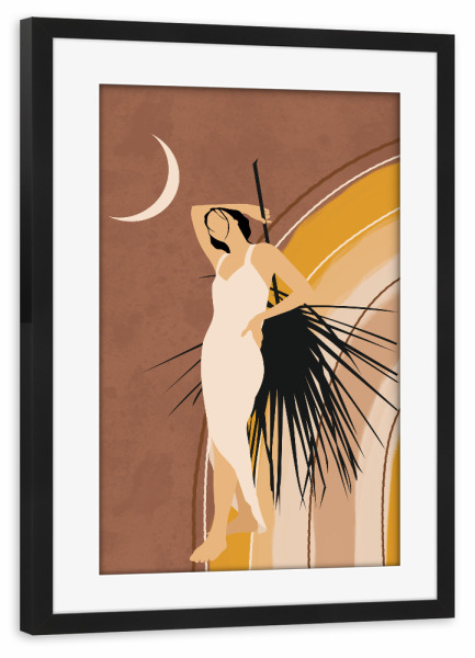 Poster mit Rahmen schwarz "Boho-Träume-Kunst" artboxONE - Tiere