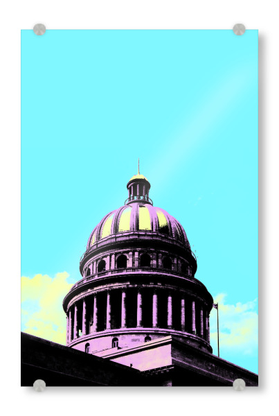Acrylglasbild "Pop Art El Capitolio" artboxONE - Reise,Architektur,Reise / Länder