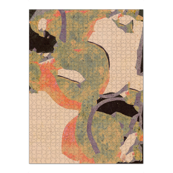 Puzzle Ravensburger "Glitch In The Matrix" artboxONE - Abstrakt,Galaxy - Abstrakt,Kunst,Dekorativ,Glitch,Matrix,Beige,Grün,Lila - Bild abstrakt