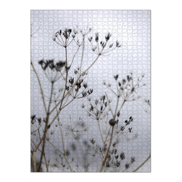 Puzzle Ravensburger "Gräser Silhouette Naturfaben" artboxONE - Natur,Floral,Schwarzweiß