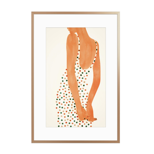 Girl with polka dot dress by TAS