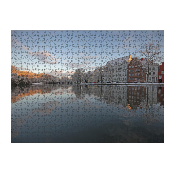 Puzzle Ravensburger "Lübeck - Malerwinkel" artboxONE - Städte,Reise - Lübeck,Schleswig-holstein,Malerwinkel,Winter,Schnee,Reise - Bild lübeck