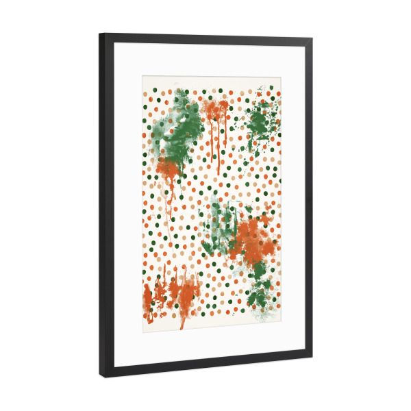 Poster mit Rahmen Schwarz (Metallic) "Buntes Polka Dot von TAS" artboxONE - Abstrakt,Fashion