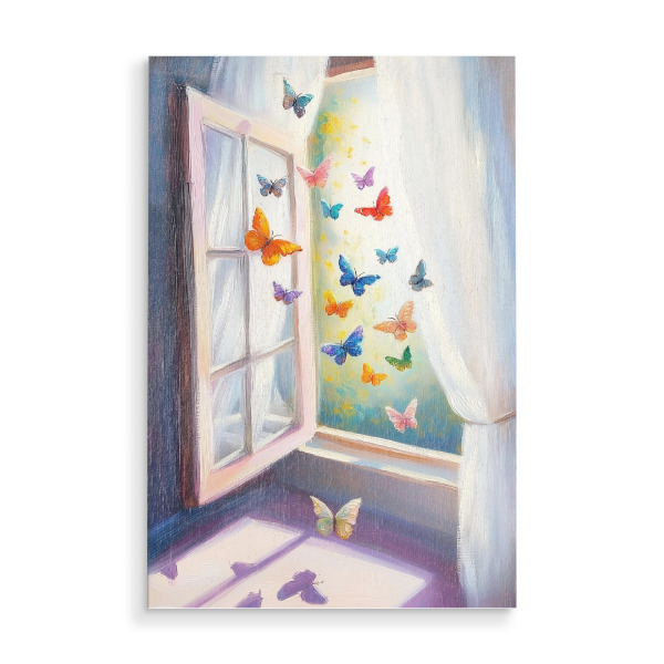 Holzbild "Schmetterlingszauber Kunst" artboxONE - Natur,Für Kinder,Tiere