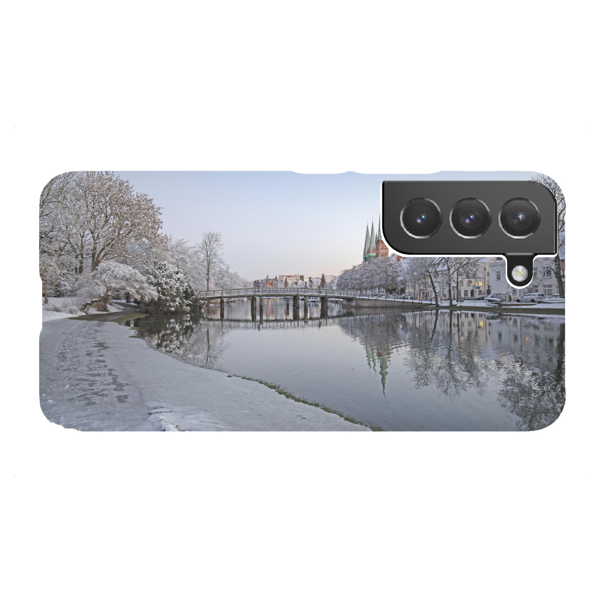 "Lübeck - Obertrave im Winter"für Samsung Galaxy - Premium-Case Handyhülle artboxONE