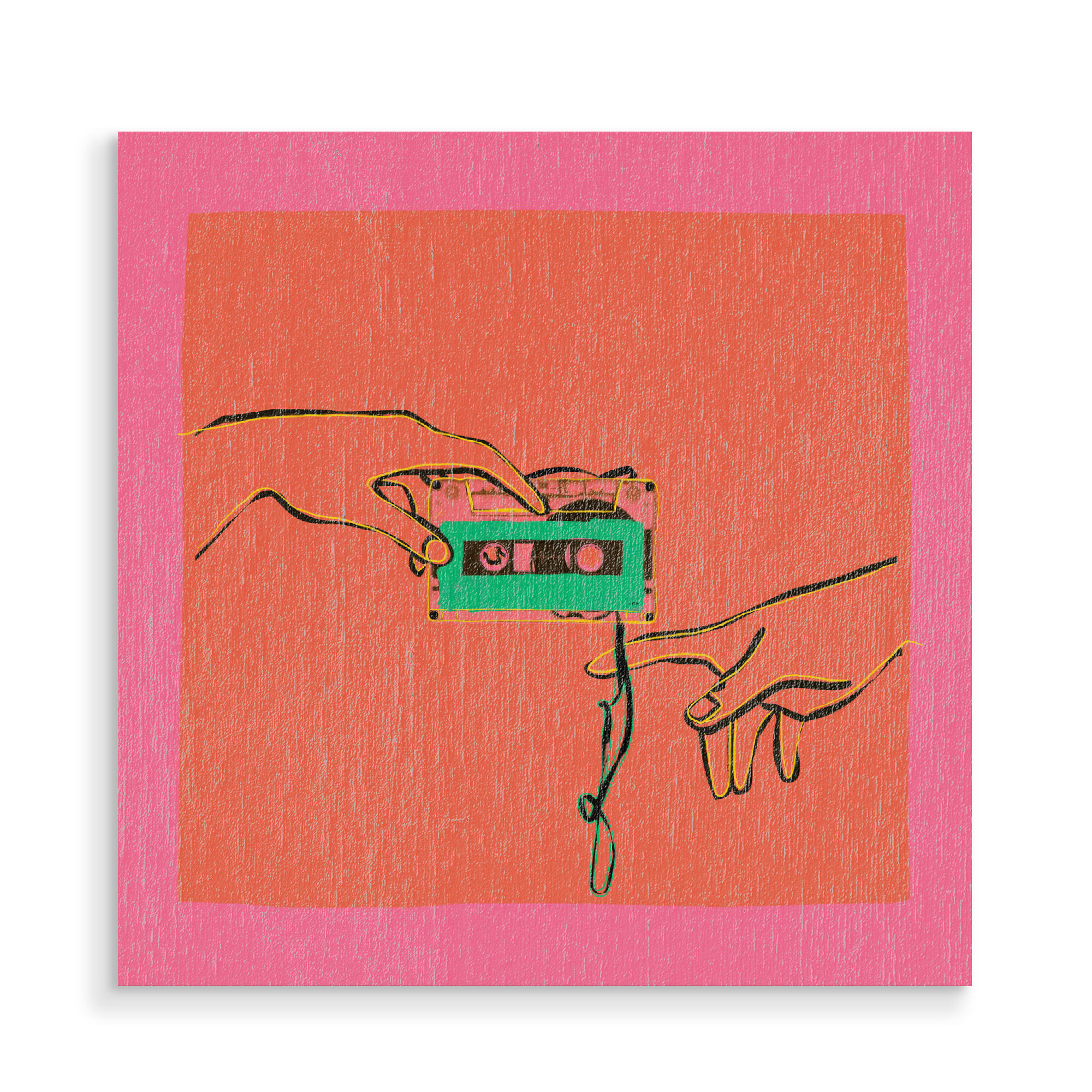 Holzbild "Teilen von Musik von TAS" artboxONE - Abstrakt,Menschen,Musik