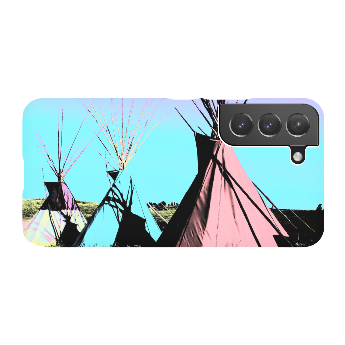 "Native American Teepees Pop Art"für Samsung Galaxy - Premium-Case Handyhülle artboxONE