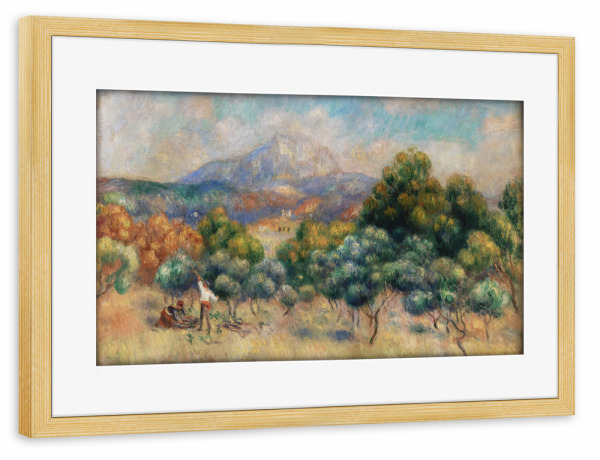 Poster mit Rahmen kiefer "Berg - Sainte-Victoire" artboxONE - Natur,Reise,Reise / Länder,Für Mama,Für Papa