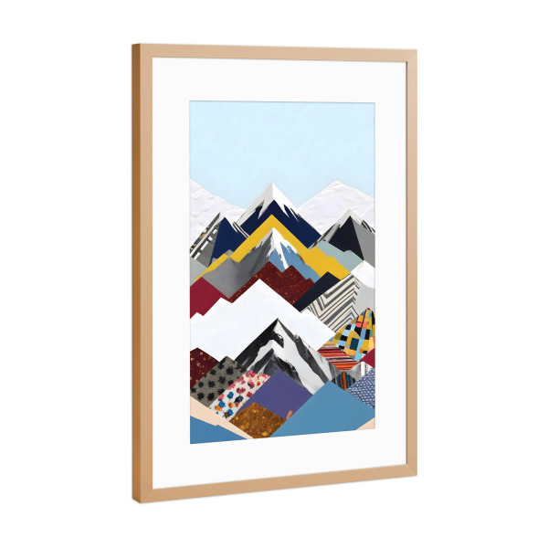 Poster mit Rahmen Kupfer "Schneekappenberge" artboxONE - Natur,Reise