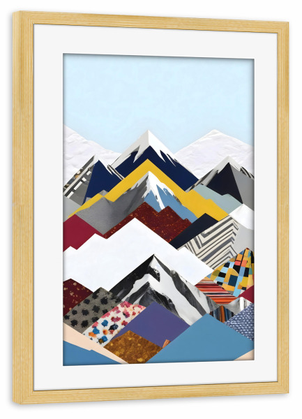 Poster mit Rahmen kiefer "Schneekappenberge" artboxONE - Natur,Reise