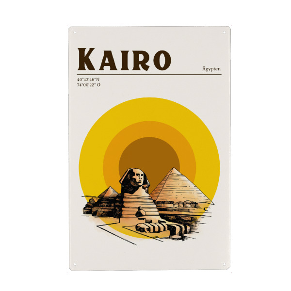 Holzbild "Kairo Ägypten" artboxONE - Reise / Afrika - Kairo,ägypten,Sphinx,Pyramiden,Kairo ägypten,Gizeh