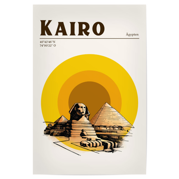Poster 30x20 cm "Kairo Ägypten" artboxONE - Reise / Afrika - Kairo,ägypten,Sphinx,Pyramiden,Kairo ägypten,Gizeh