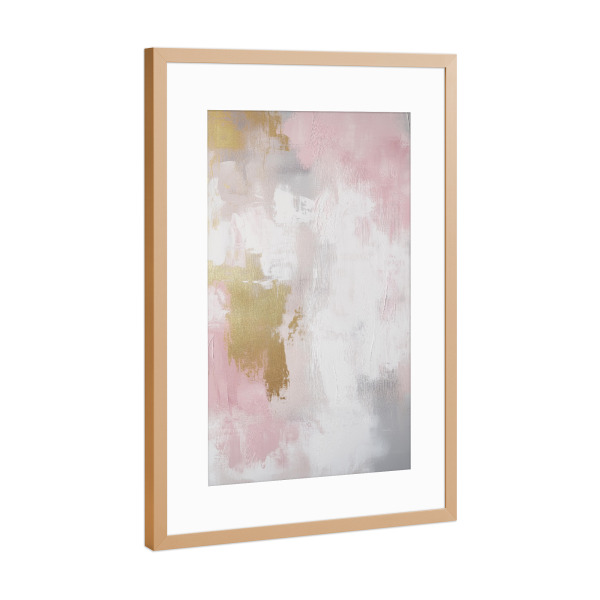 Poster mit Rahmen Kupfer "Steintextur Pastell" artboxONE - Abstrakt,Architektur,Marmor