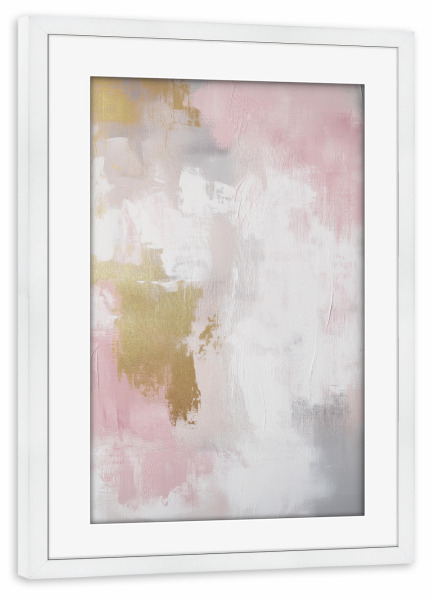 Poster mit Rahmen weiß "Steintextur Pastell" artboxONE - Abstrakt,Architektur,Marmor